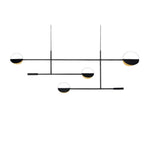 Lampada a sospensione – Metallo – Nero-Oro – Ø 30 cm – Design moderno per sala da pranzo e soggiorno