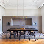 Lampada a sospensione – Metallo – Nero-Oro – Ø 30 cm – Design moderno per sala da pranzo e soggiorno