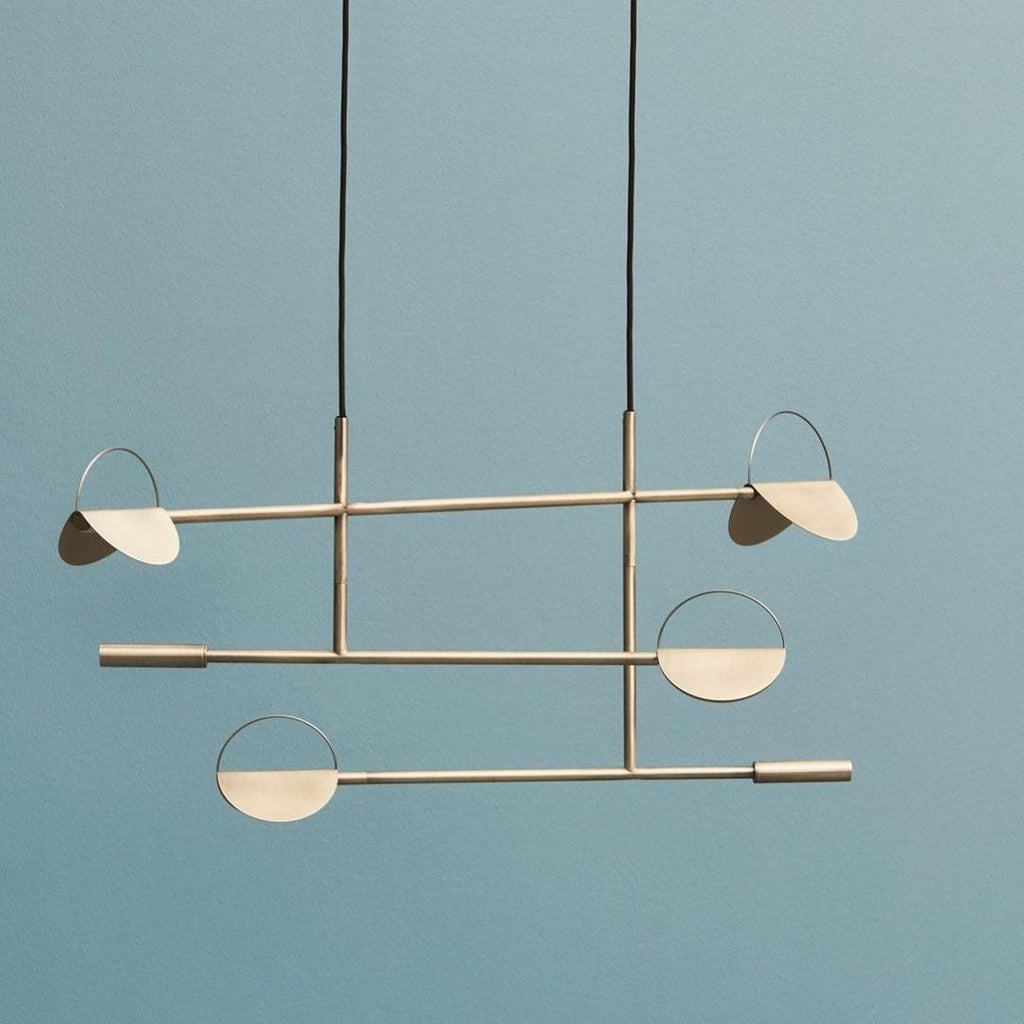 Lampada a sospensione – Metallo – Nero-Oro – Ø 30 cm – Design moderno per sala da pranzo e soggiorno