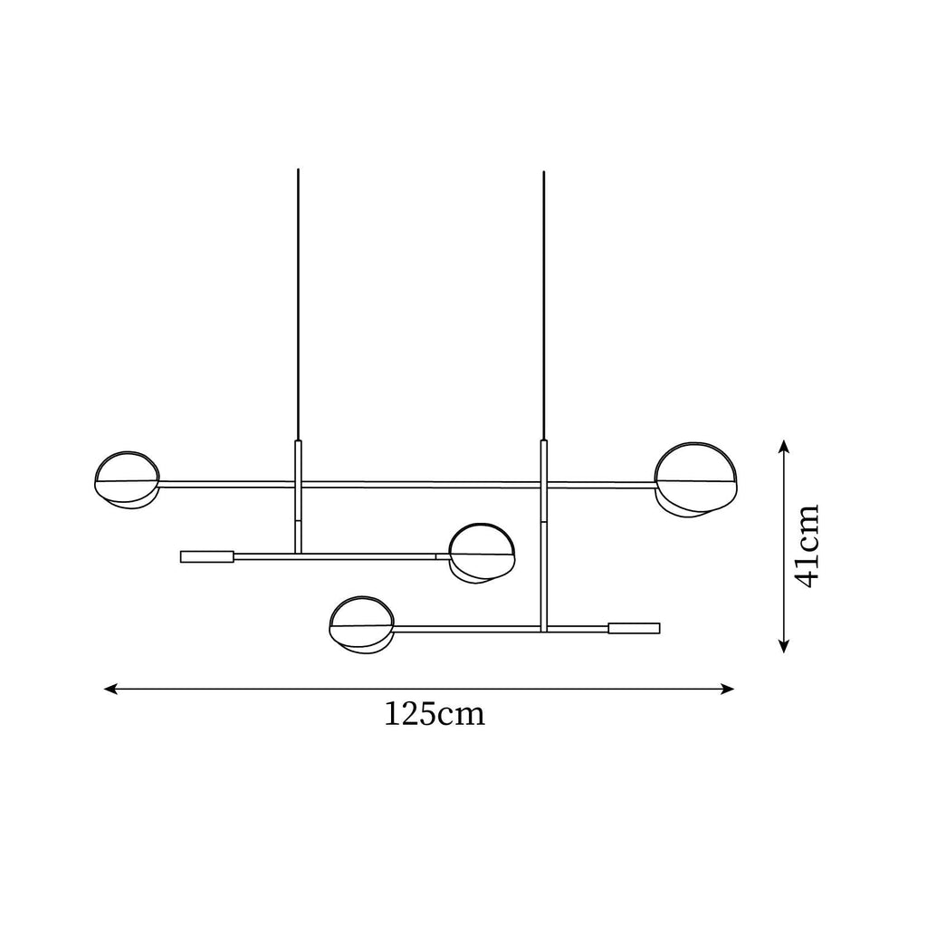 Lampada a sospensione – Metallo – Nero-Oro – Ø 30 cm – Design moderno per sala da pranzo e soggiorno