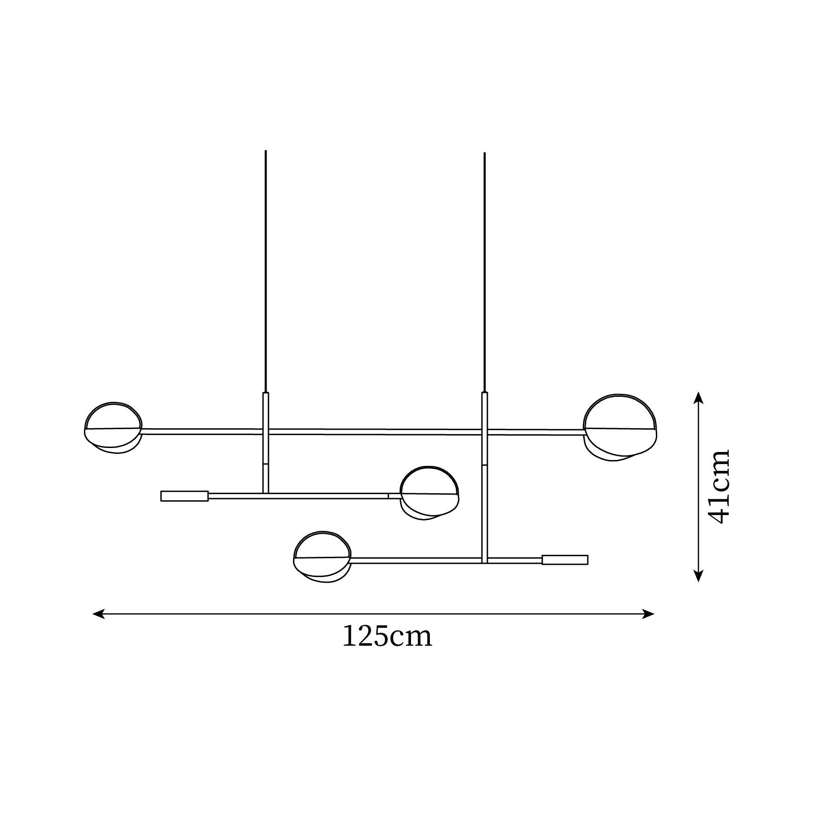 Lampada a sospensione – Metallo – Nero-Oro – Ø 30 cm – Design moderno per sala da pranzo e soggiorno