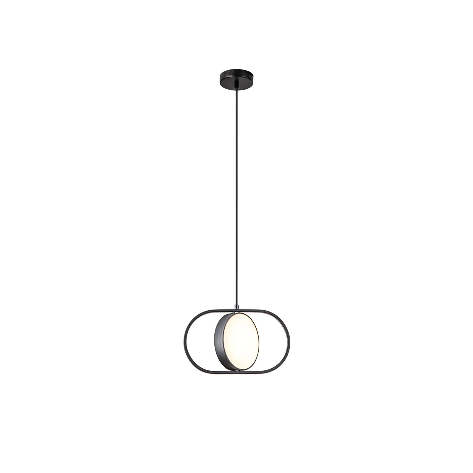Lampada a sospensione – Metallo – Nero – Ø35 cm – Design moderno per sala da pranzo e soggiorno