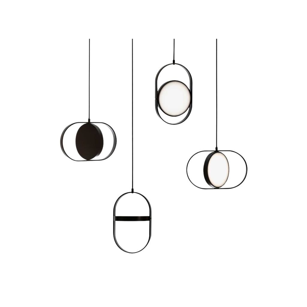 Lampada a sospensione – Metallo – Nero – Ø35 cm – Design moderno per sala da pranzo e soggiorno