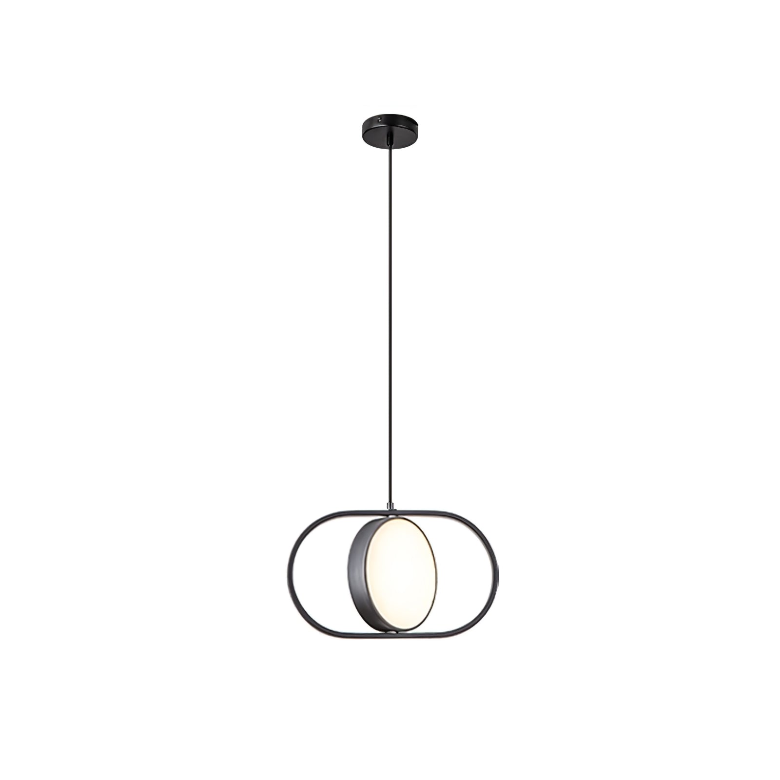 Lampada a sospensione – Metallo – Nero – Ø35 cm – Design moderno per sala da pranzo e soggiorno