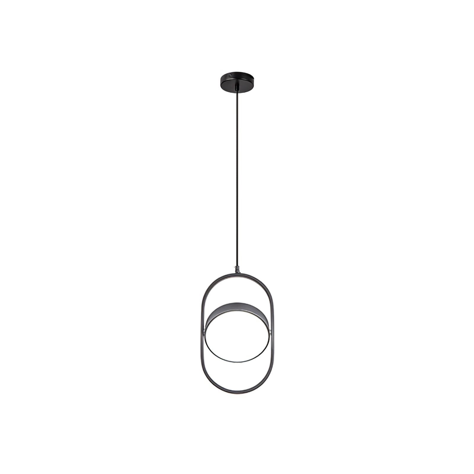 Lampada a sospensione – Metallo – Nero – Ø35 cm – Design moderno per sala da pranzo e soggiorno