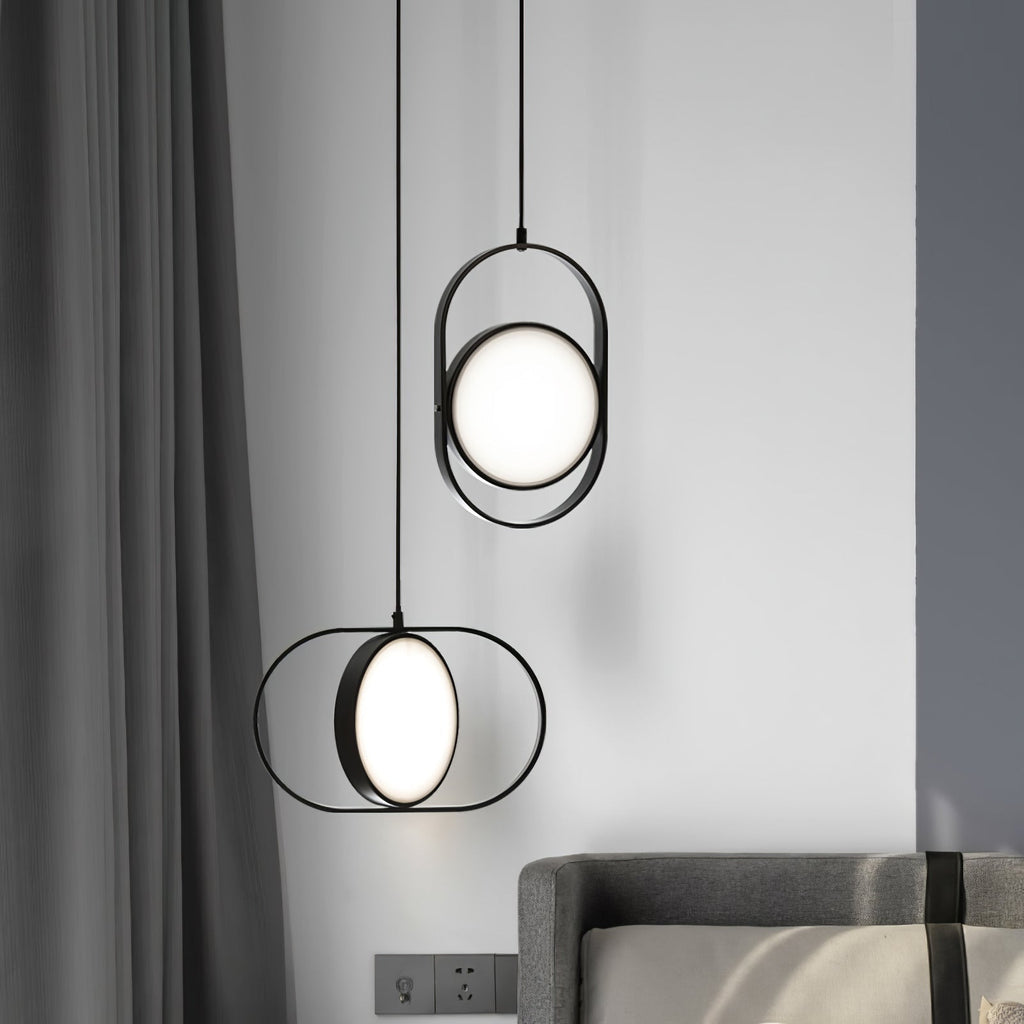 Lampada a sospensione – Metallo – Nero – Ø35 cm – Design moderno per sala da pranzo e soggiorno