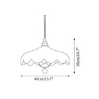 Lampada a sospensione – Tessuto – Bianco – Ø40 cm – Design a petali per sala da pranzo e soggiorno