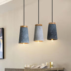 Lampada a sospensione – Cemento & Legno – Grigio – Ø 30 cm – Stile Industriale per Tavolo da Pranzo e Cucina