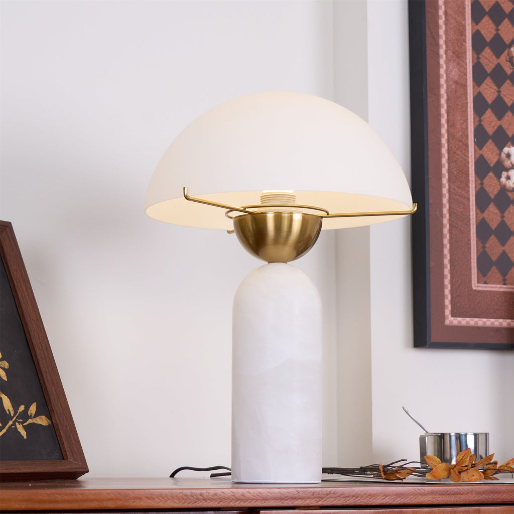 Lampada da Tavolo Peono in Alabastro