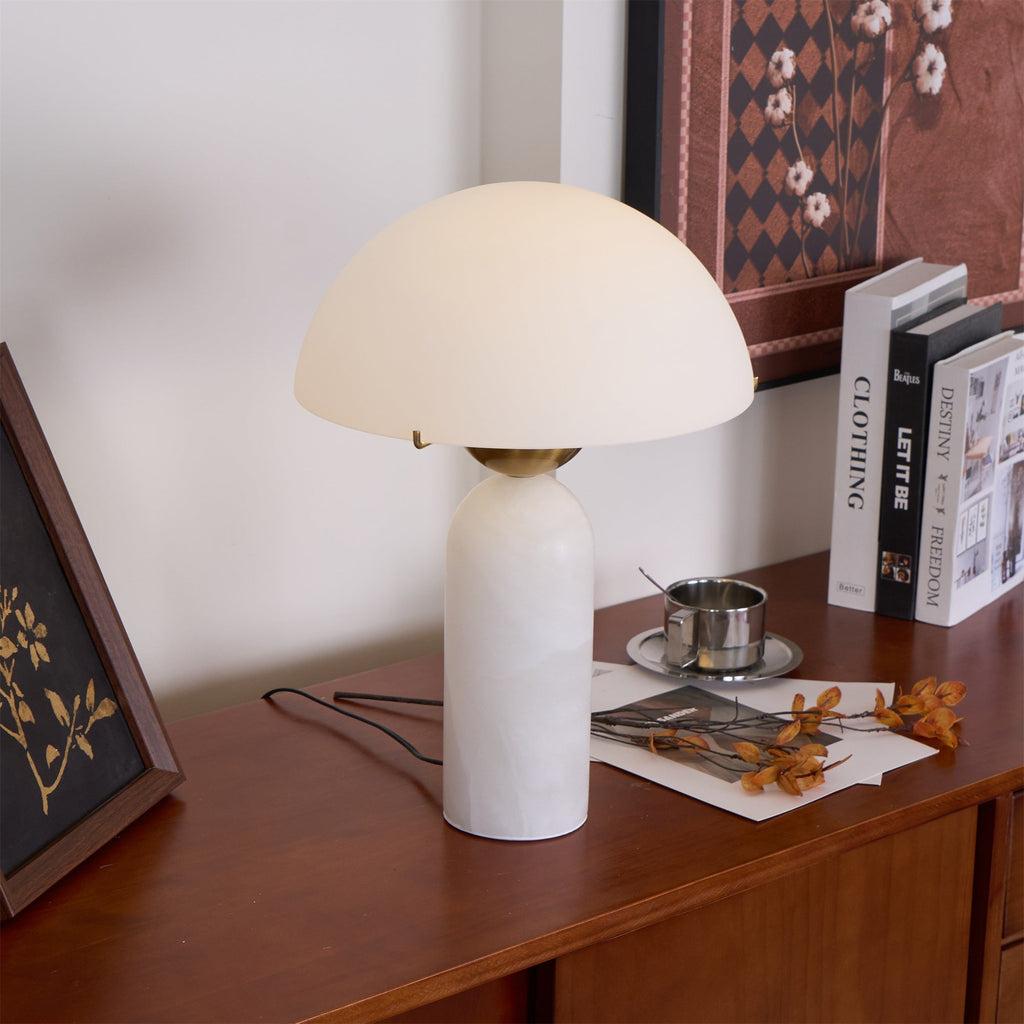 Lampada da Tavolo Peono in Alabastro