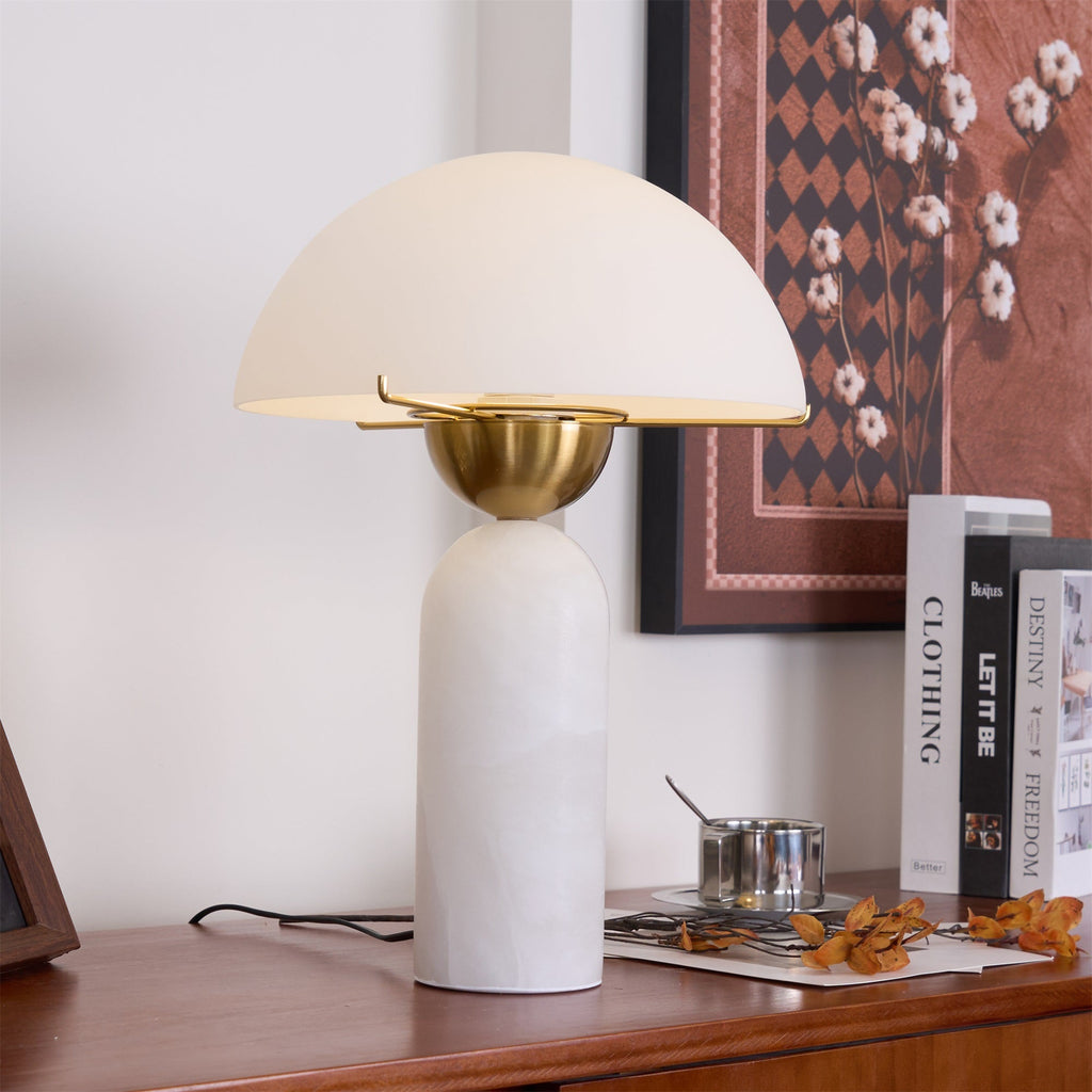 Lampada da Tavolo Peono in Alabastro