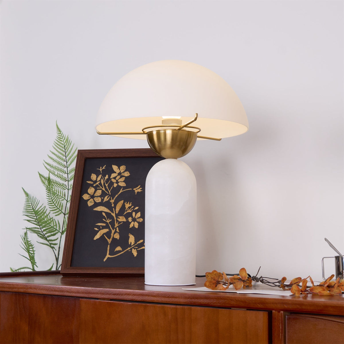 Lampada da Tavolo Peono in Alabastro