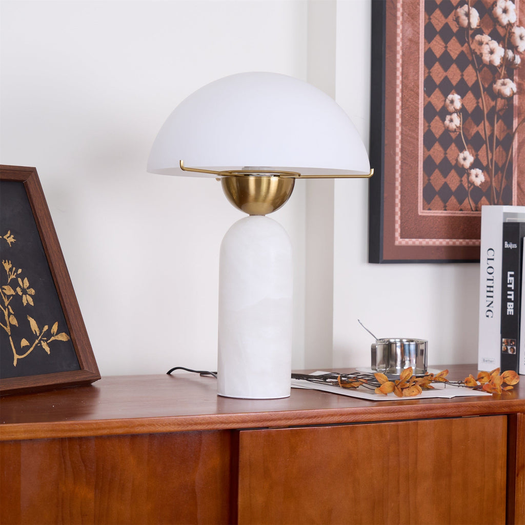Lampada da Tavolo Peono in Alabastro
