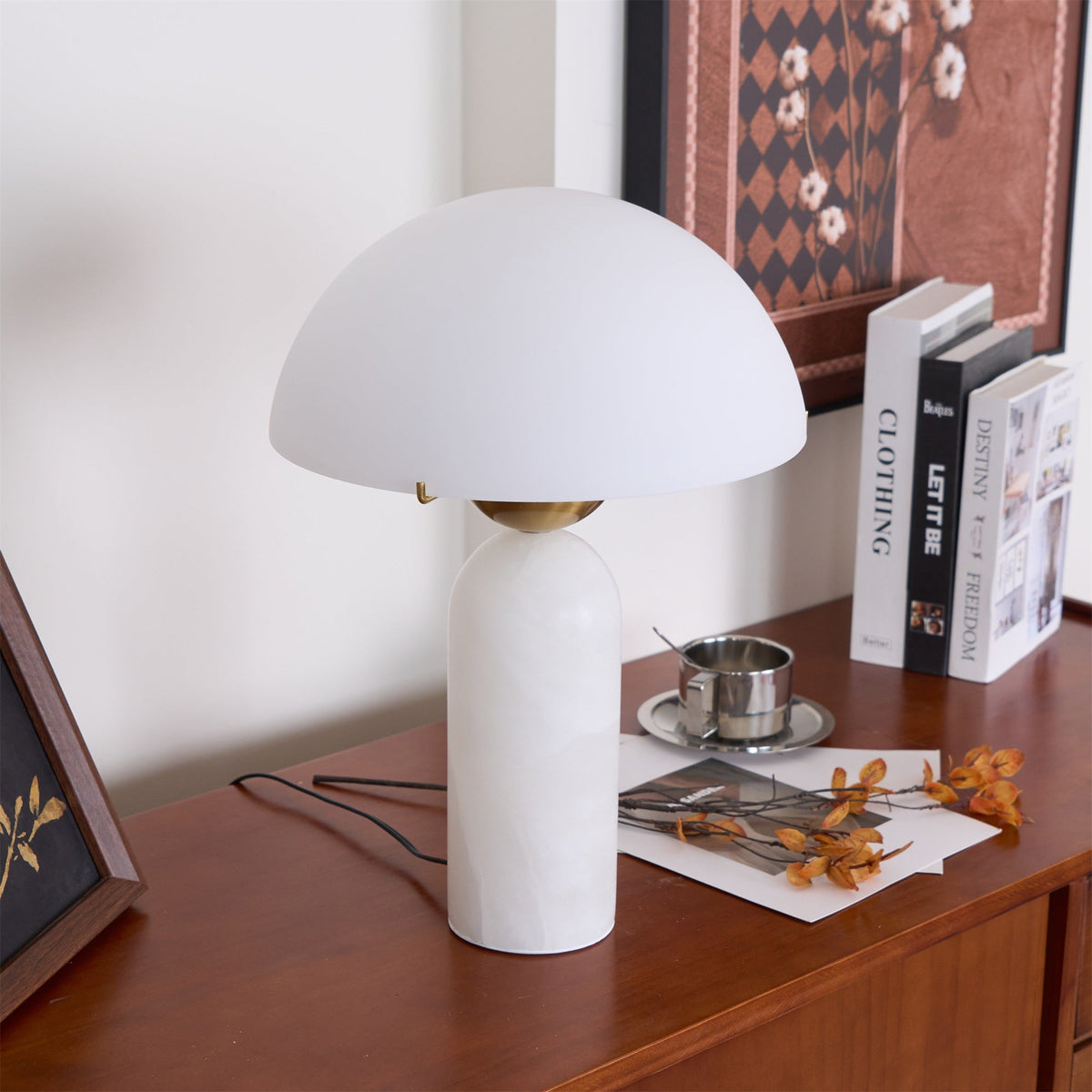 Lampada da Tavolo Peono in Alabastro