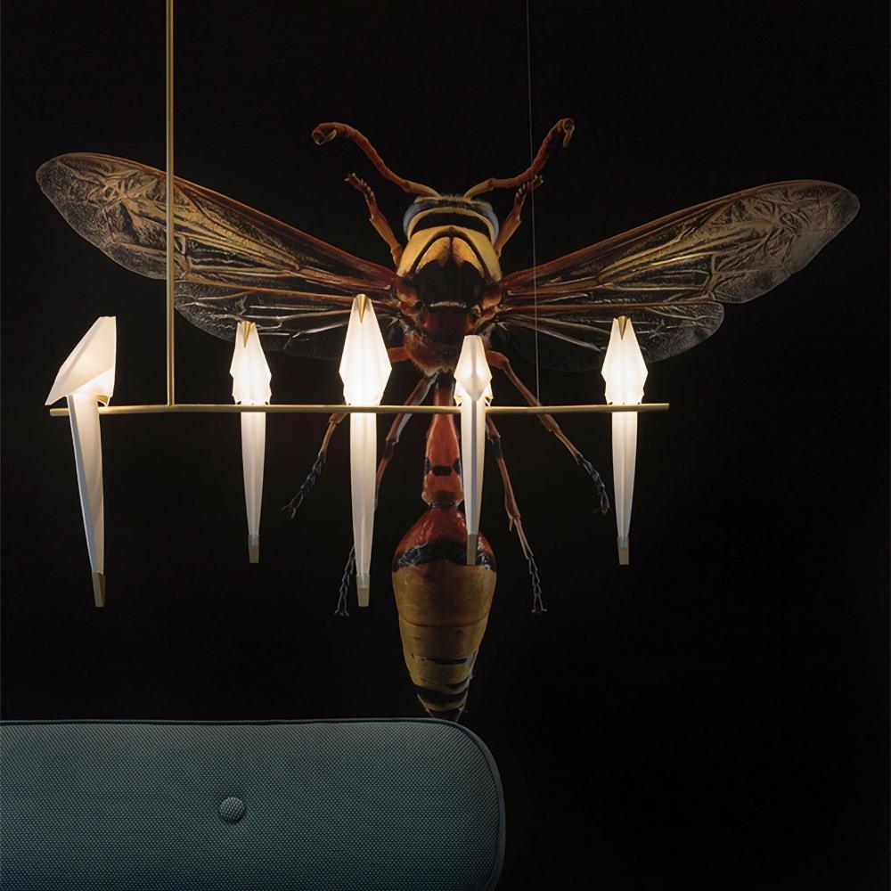Lampadario LED Uccello Gru di Carta
