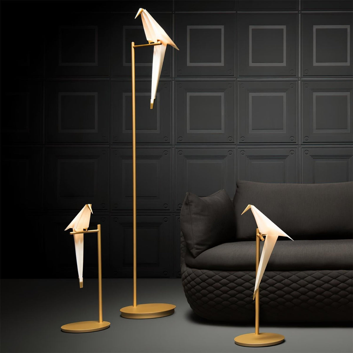 Lampada da Tavolo a Forma di Gru di Carta