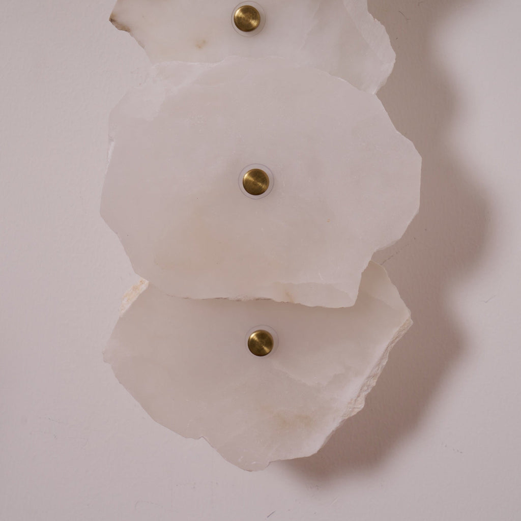 Ritta Lampada da Parete a Fiore in Alabastro