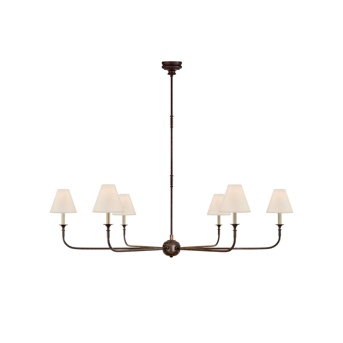Lampadario Grande in Tessuto Industriale Vintage Arthaila