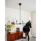 Lampadario Grande in Tessuto Industriale Vintage Arthaila