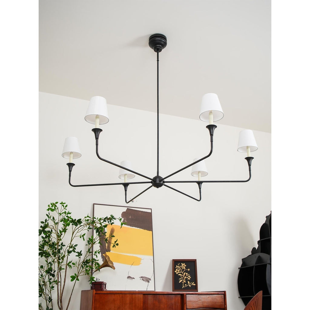 Lampadario Grande in Tessuto Industriale Vintage Arthaila