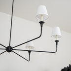 Lampadario Grande in Tessuto Industriale Vintage Arthaila