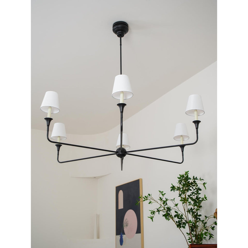 Lampadario Grande in Tessuto Industriale Vintage Arthaila
