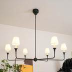Lampadario Grande in Tessuto Industriale Vintage Arthaila