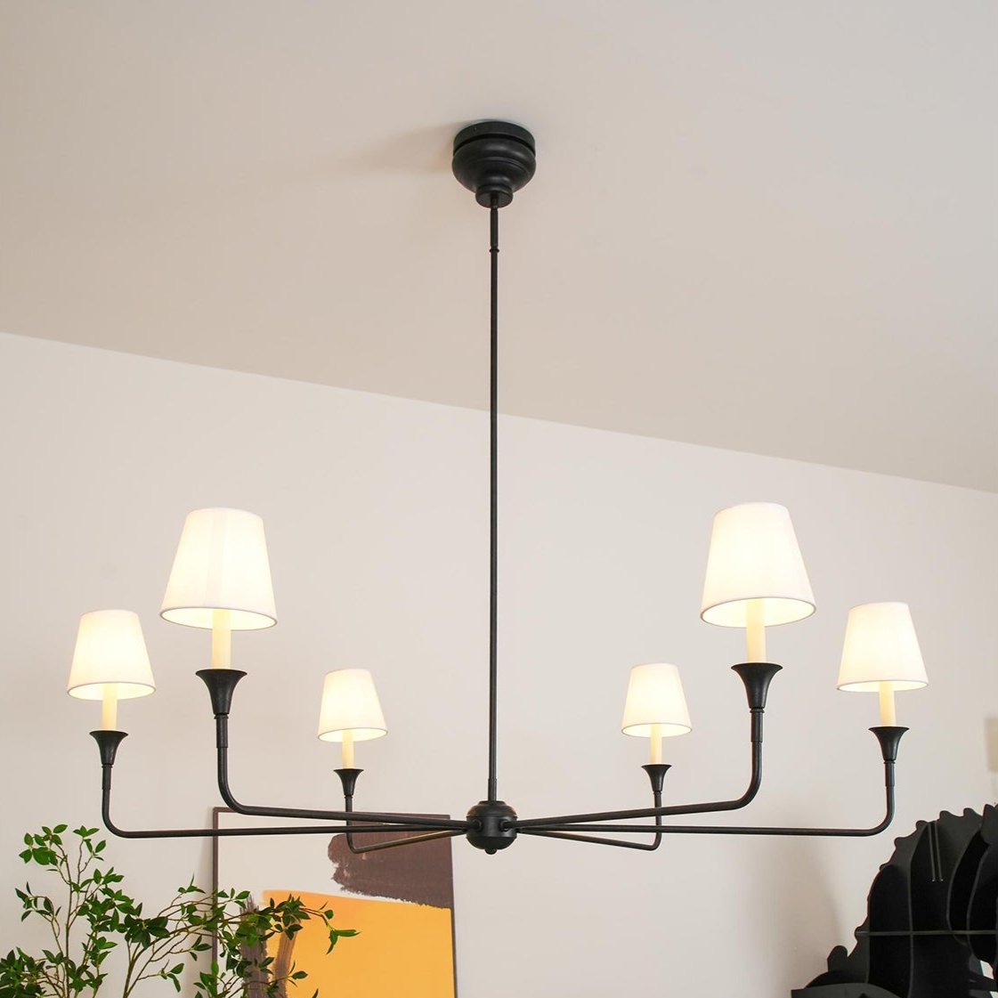Lampadario Grande in Tessuto Industriale Vintage Arthaila