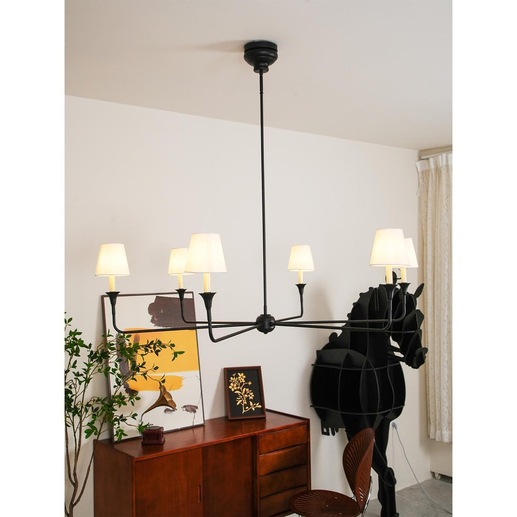 Lampadario Grande in Tessuto Industriale Vintage Arthaila