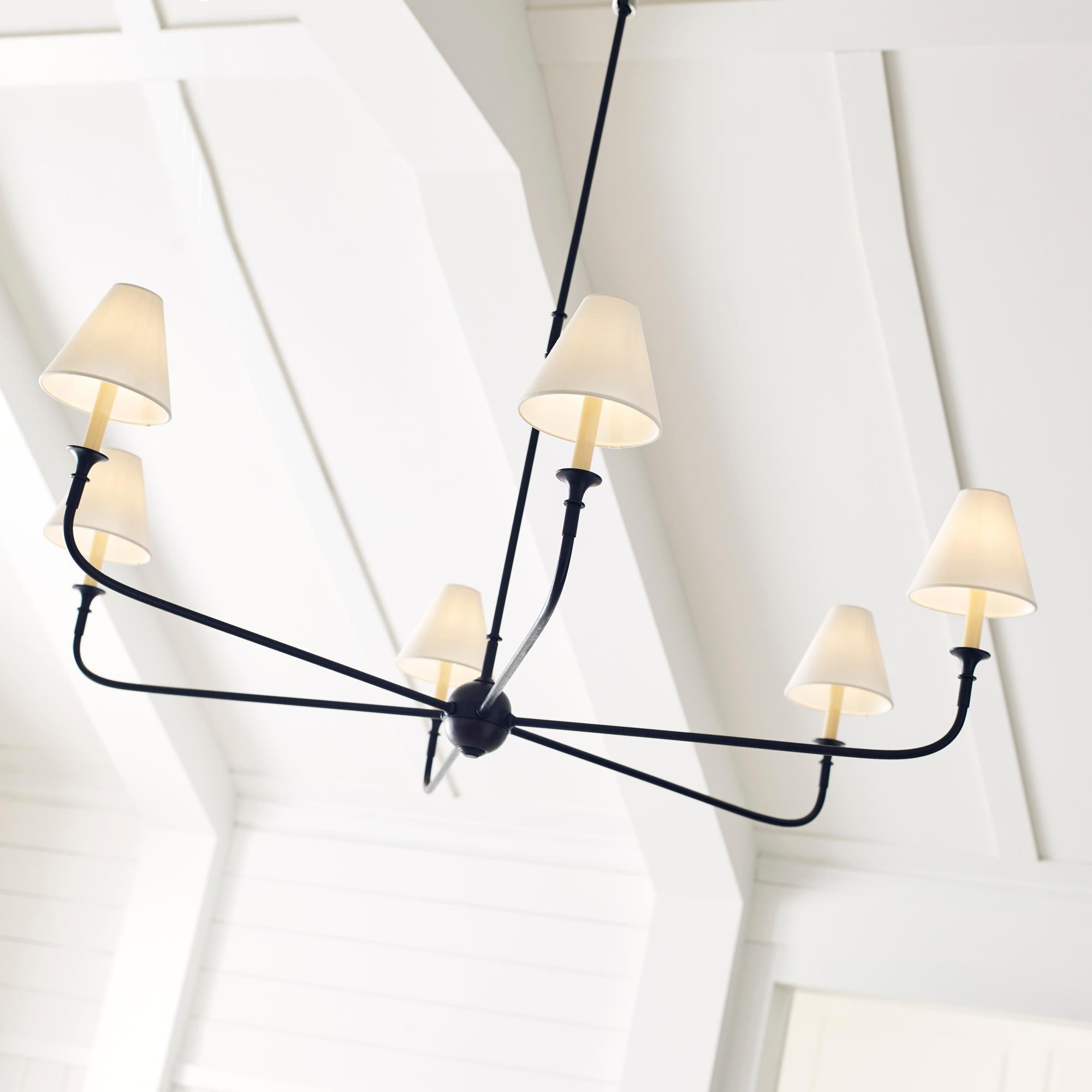 Lampadario Grande in Tessuto Industriale Vintage Arthaila