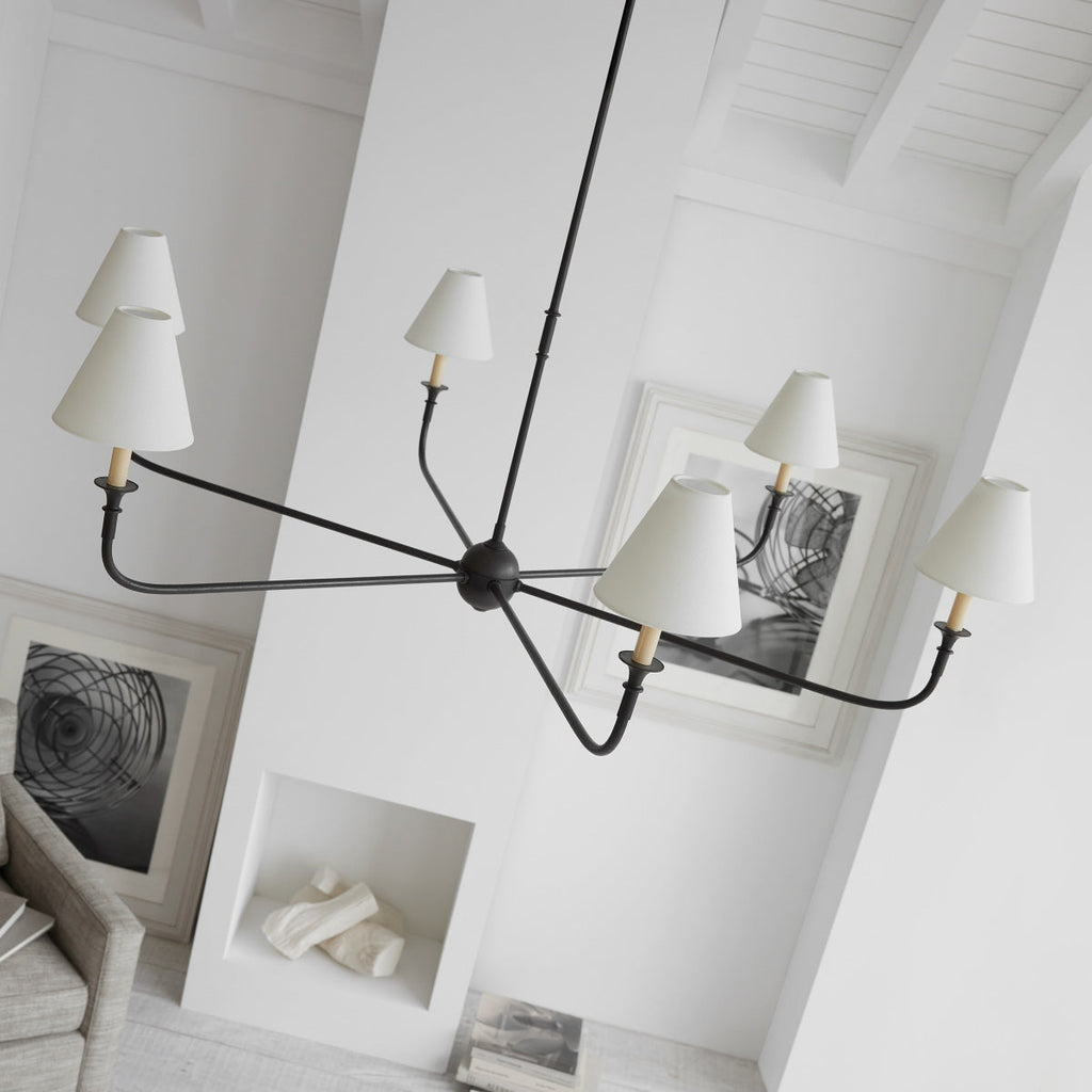 Lampadario Grande in Tessuto Industriale Vintage Arthaila
