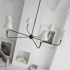 Lampadario Grande in Tessuto Industriale Vintage Arthaila