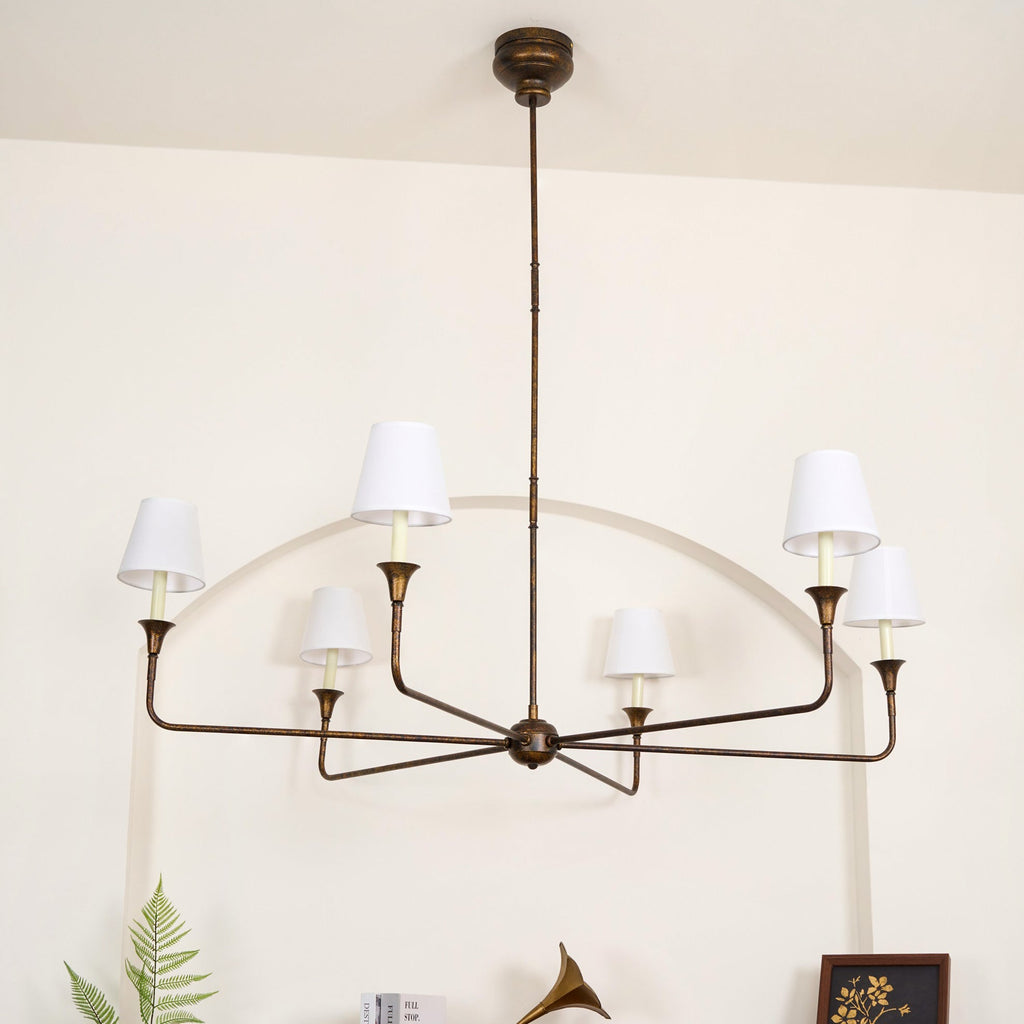 Lampadario Grande in Tessuto Industriale Vintage Arthaila