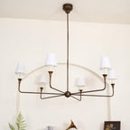 Lampadario Grande in Tessuto Industriale Vintage Arthaila