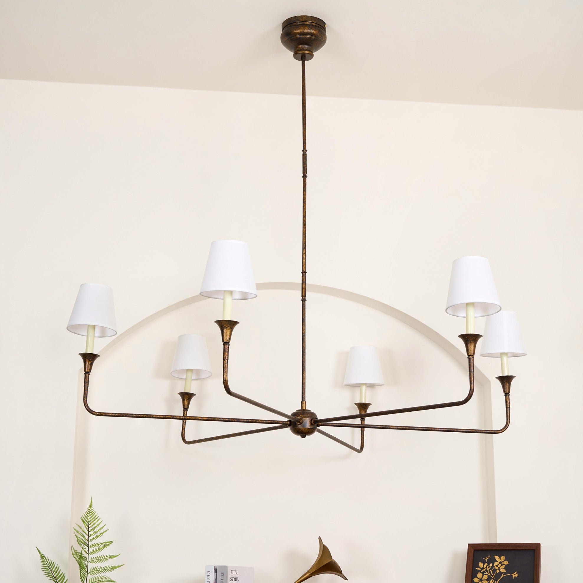 Lampadario Grande in Tessuto Industriale Vintage Arthaila