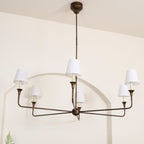 Lampadario Grande in Tessuto Industriale Vintage Arthaila