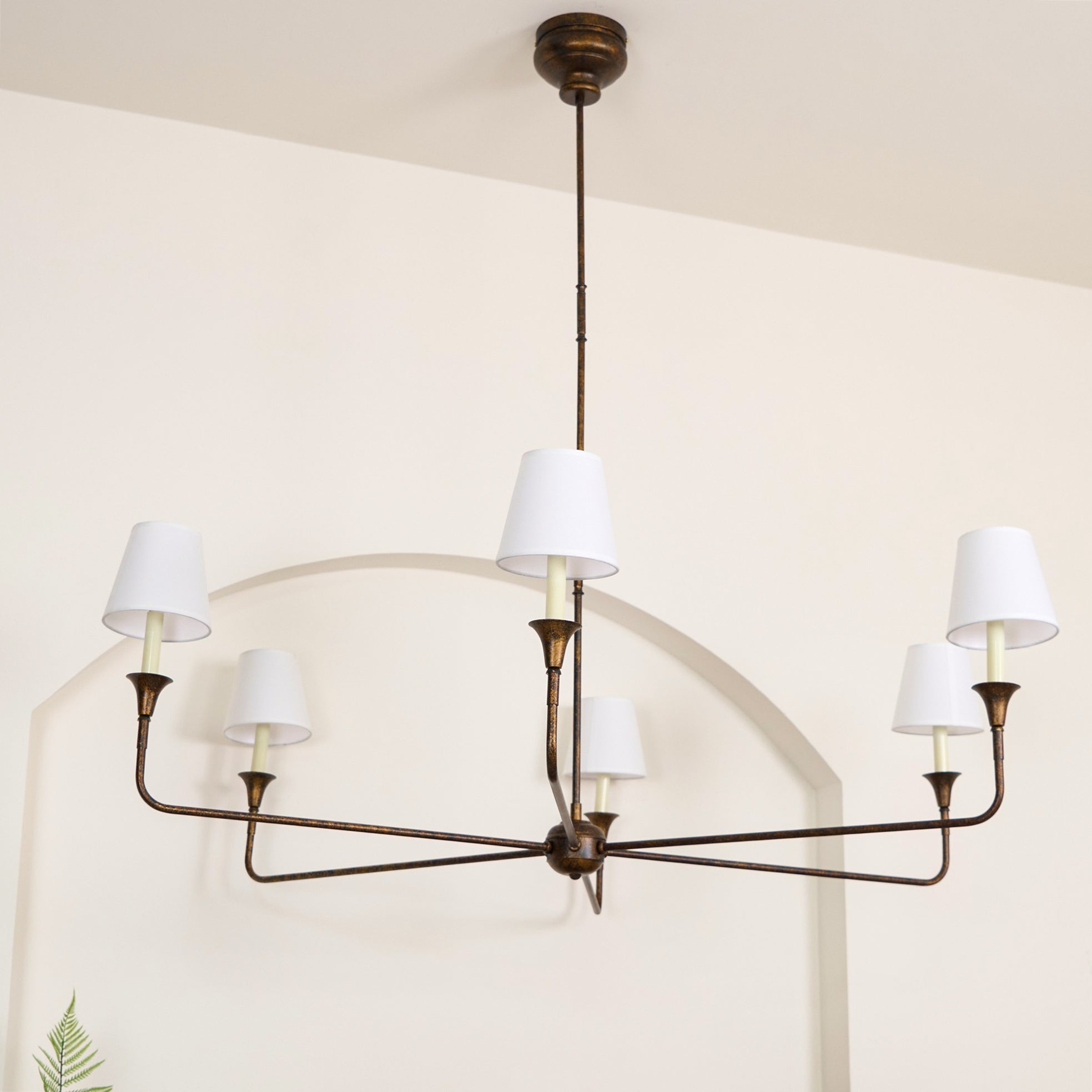 Lampadario Grande in Tessuto Industriale Vintage Arthaila