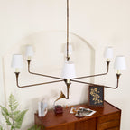 Lampadario Grande in Tessuto Industriale Vintage Arthaila