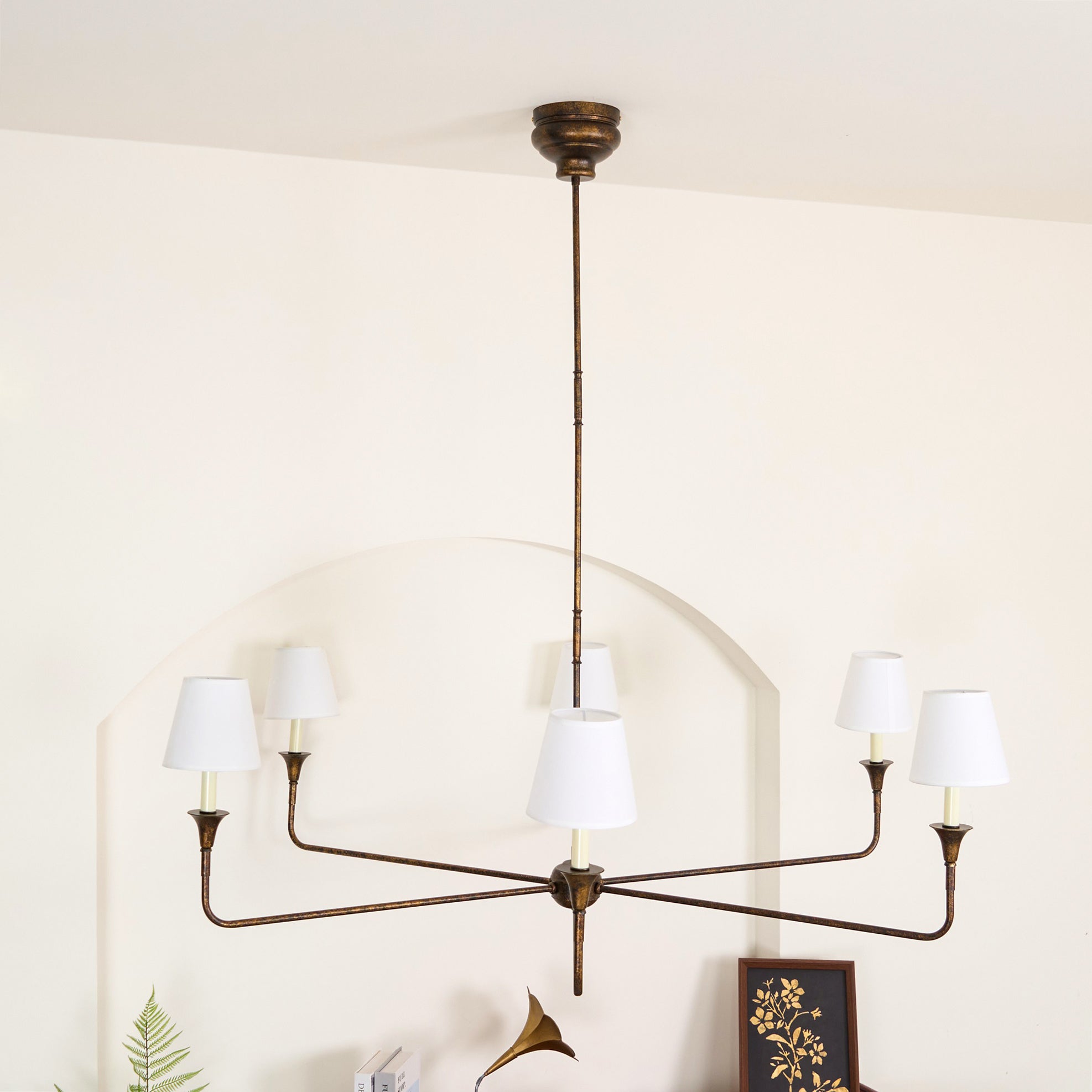 Lampadario Grande in Tessuto Industriale Vintage Arthaila