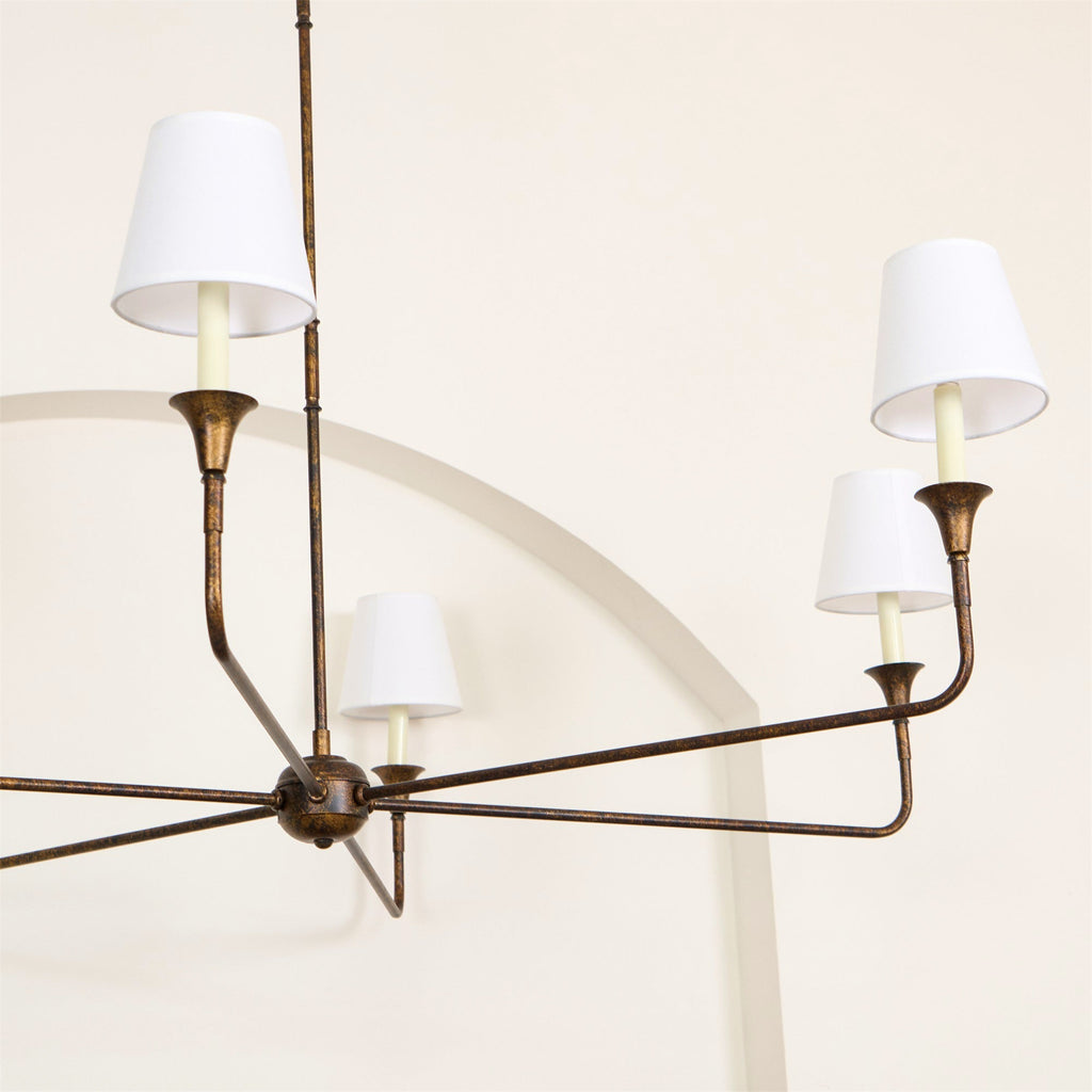 Lampadario Grande in Tessuto Industriale Vintage Arthaila