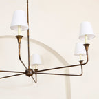 Lampadario Grande in Tessuto Industriale Vintage Arthaila