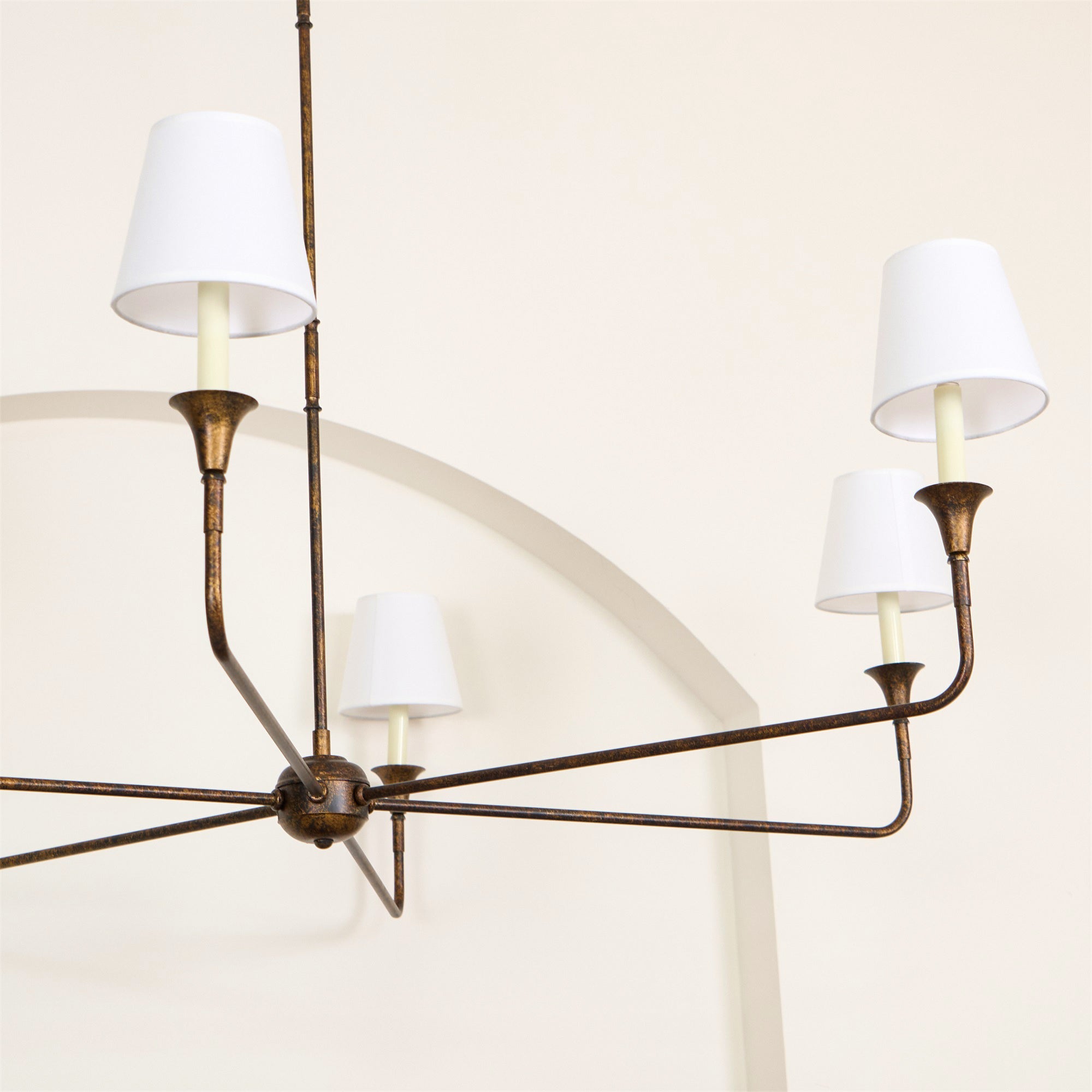 Lampadario Grande in Tessuto Industriale Vintage Arthaila