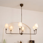 Lampadario Grande in Tessuto Industriale Vintage Arthaila