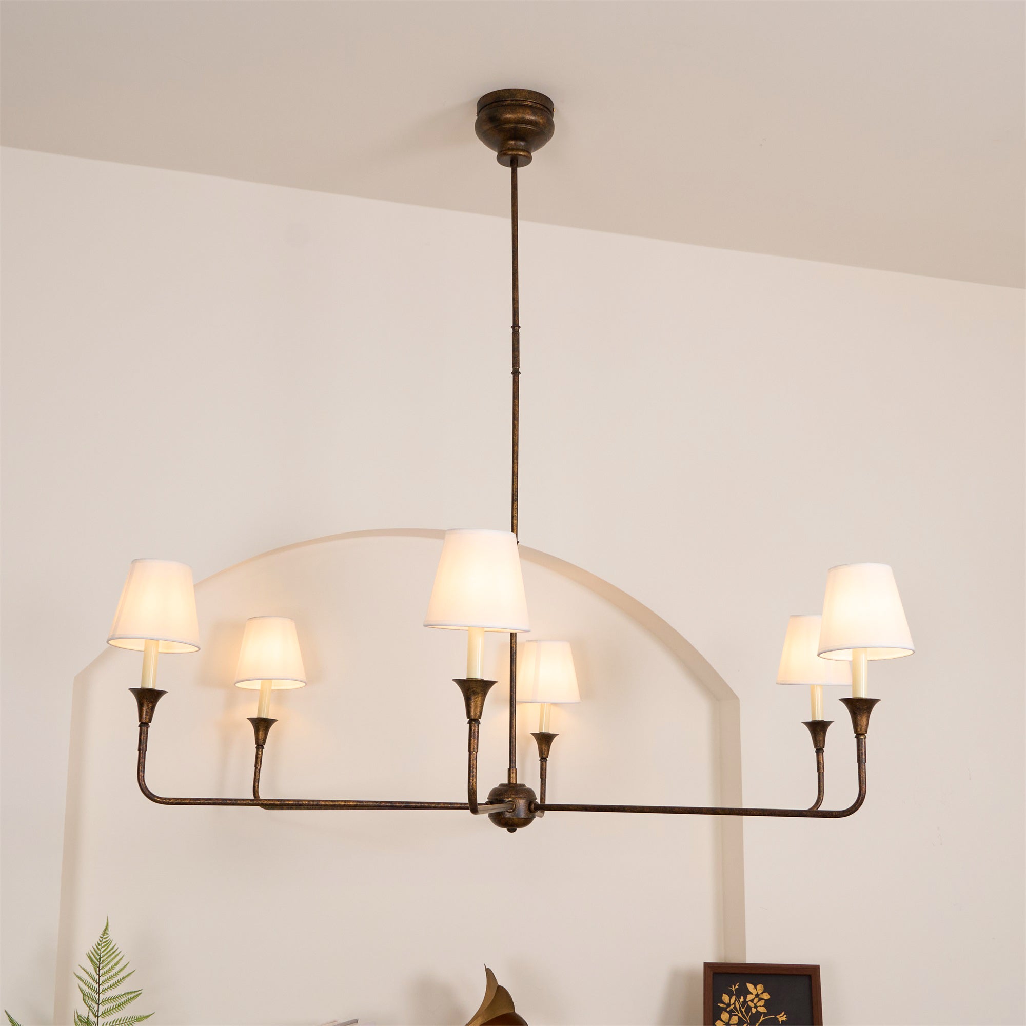 Lampadario Grande in Tessuto Industriale Vintage Arthaila