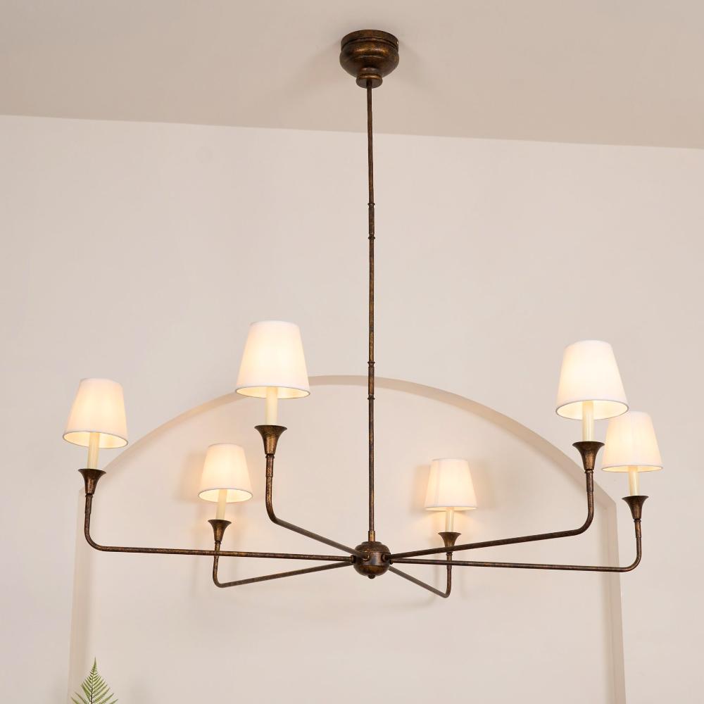 Lampadario Grande in Tessuto Industriale Vintage Arthaila