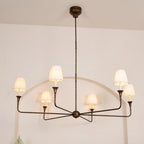 Lampadario Grande in Tessuto Industriale Vintage Arthaila