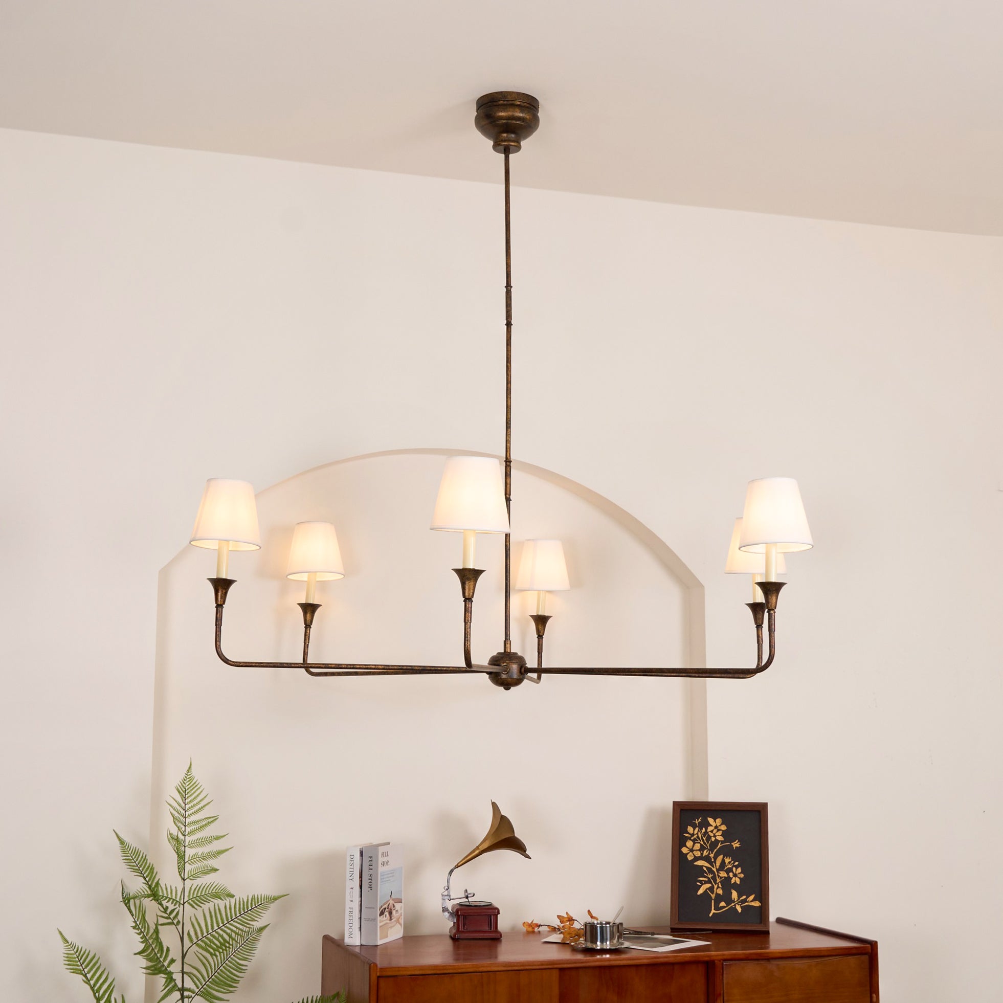 Lampadario Grande in Tessuto Industriale Vintage Arthaila