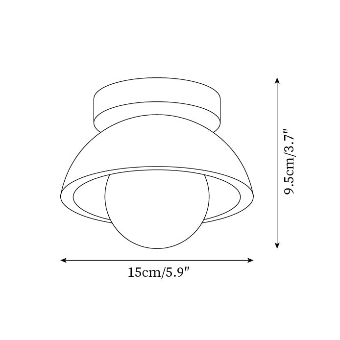 Mysa Minimalista Lampada da Soffitto in Travertino