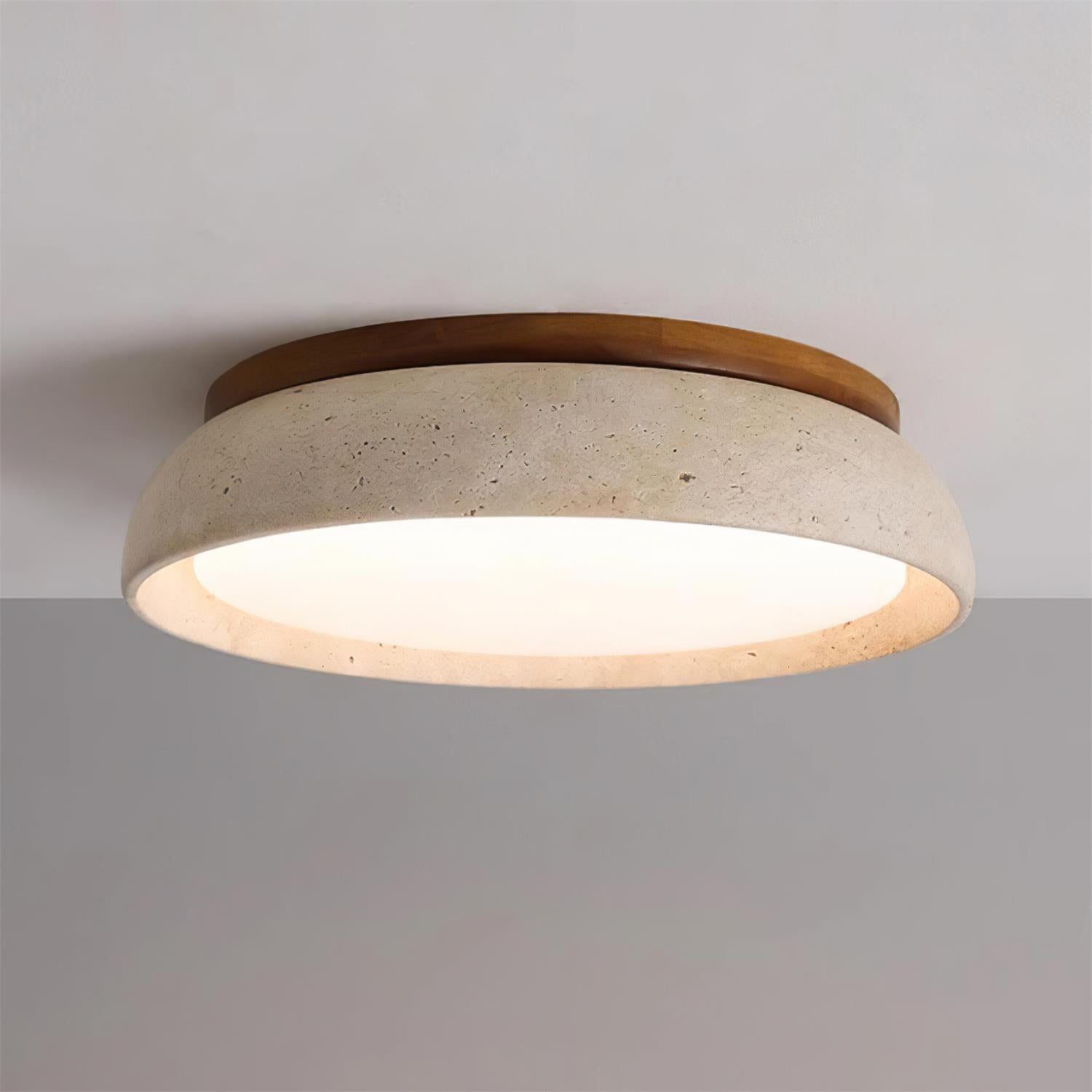 Lampada da soffitto Kloris in Pietra Travertino