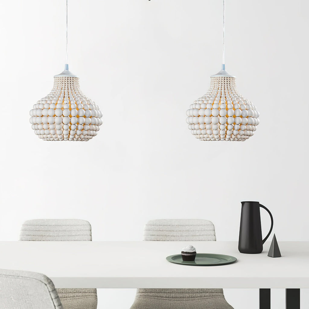 Lampada a sospensione Pilli con perline
